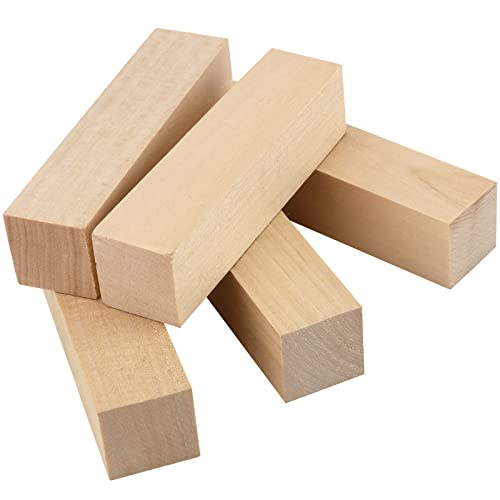 KEILEOHO 20 Pack 4 x 1 x 1 Inch Basswood Carving Blocks, Soft Basswood for Wood Carving, Unfinished Basswood Carving Whittling Blocks Solid Wooden KEILEOHO