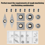 8Pcs Tungsten Carbide Cutters Inserts Set for Wood Lathe Turning Tools, WenCrew Universal Carbide Tip Tipped Cutter Tool Accessories(Included 11mm WenCrew