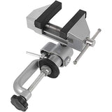 ZEONHAK 2 PCS 3 Inches Bench Vise, Tilts Rotate 360° Universal Work, Universal Table Vise, Aluminum Table Vise for Welding, Woodworking, Jewelry ZEONHAK