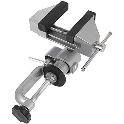 ZEONHAK 2 PCS 3 Inches Bench Vise, Tilts Rotate 360° Universal Work, Universal Table Vise, Aluminum Table Vise for Welding, Woodworking, Jewelry - WoodArtSupply