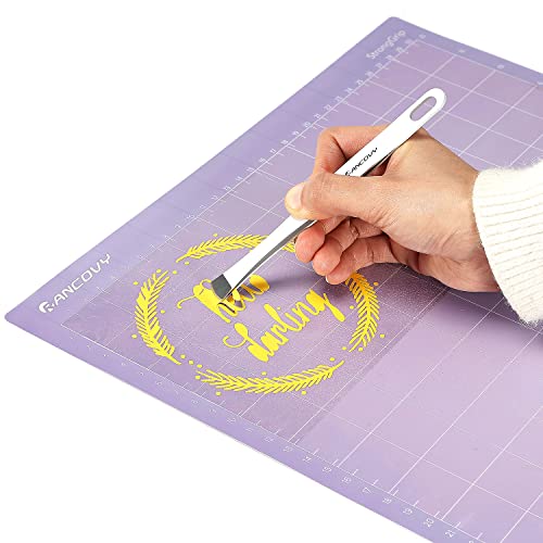 RANCOVY Brayer Roller & Mat Remover Tool Tweezers Set for Cricut/Silhouette/Brother and T-Shirts Heat Transfer Projects Printing Making RANCOVY