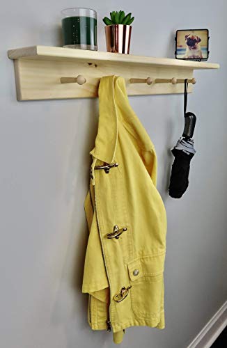 30" Shaker Peg Rack Unfinished WoodArtSupply