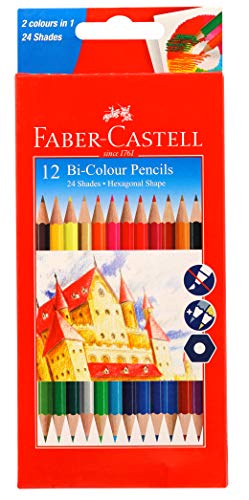 Faber-Castell Bi-Color, 24 Shades - Pack of 12 Faber-Castell
