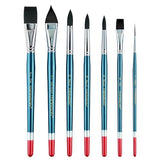 Transon 7pcs Natural Watercolor Paint Brush Set Professional for Watercolor Acrylic Ink Gouache Tempera TRANSON