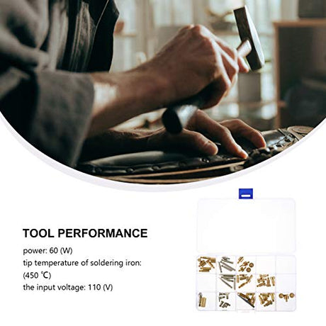 MILISTEN Woodburning Tool 1 Set Wood Burning Kit, 53 Pcs Soldering Iron Tips and Burning Stippling Tips Replacement with Box for Milisten