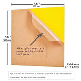 XLNT TECH 10 Pieces & 10 Colors Cast Acrylic Opaque (no-Transparent) Plastic Sheet 8 x 8 Inch (.118" Thick), for Signs, DIY Projects. XLNT TECH