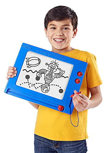 Cra-Z-Art Retro Magna Doodle Magnetic Drawing Board for kids 3 and up, Blue/White Cra-Z-Art