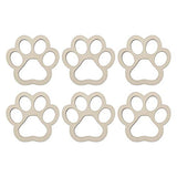 JANOU 6pcs Big Paw Shaped Wooden Cutouts Dog Cat Claws Cutouts Unfinished Wood Pet Paw Wood DIY Craft Embellishments Gift Ornaments Decoration, JANOU