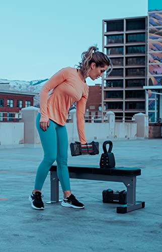 POWERBLOCK Travel Bench, Workout Bench, Folds Up for Easy Storage, Innovative Workout Equipment, Home & Commercial Gyms, Comfortable High Density POWERBLOCK