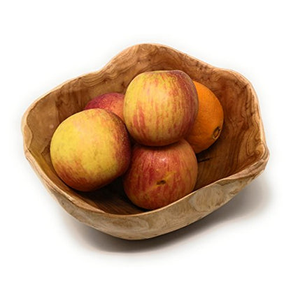 THY COLLECTIBLES Wooden Bowl Handmade Storage Natural Root Wood Crafts Bowl Fruit Salad Serving Bowls (Small 8"-10")