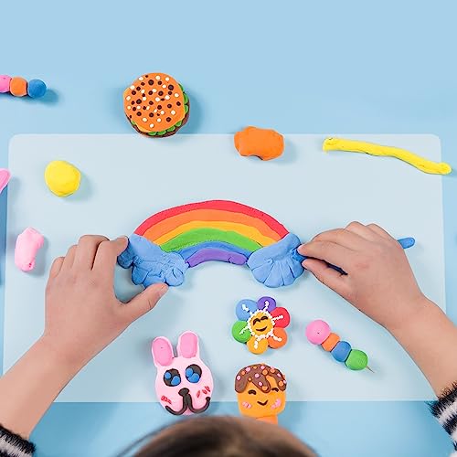 Silicone Mats for Crafts, Translucent, Non-Slip Heat Resistant, 11.8×15.7In (2/Pack) Silicone Placemats for Jewelry, Epoxy Resin,Glitter Slime, DIY PaBUSIOr