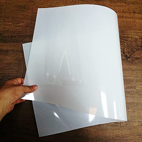 BANLTRE Mylar Sheet 12 x 24 inch 7.5 mil 8 Sheets Milky Translucent PET Blank Stencil Making Sheet for Cricut, Silhouette, Cut Tool Template Material BANLTRE