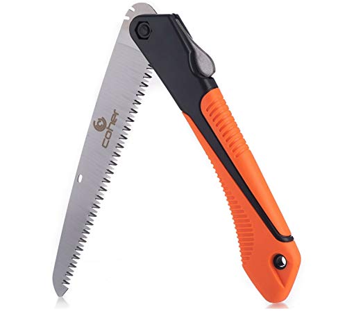 Folding Saw, 8 Inch Rugged Blade Hand Saw, Best for Camping, Gardening, Hunting | Cutting Wood, PVC, Bone, Pruning Saw with Ergonomic Non-Slip Handle - WoodArtSupply