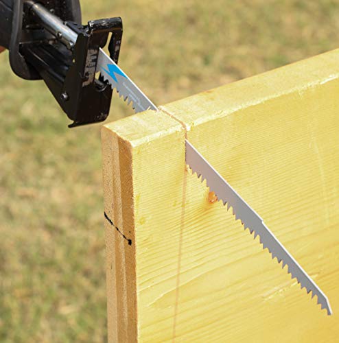 EZARC Wood Pruning Reciprocating Saw Blade, 12-Inch Recip Saw Blades R1231GS 6TPI (5-Pack) EZARC