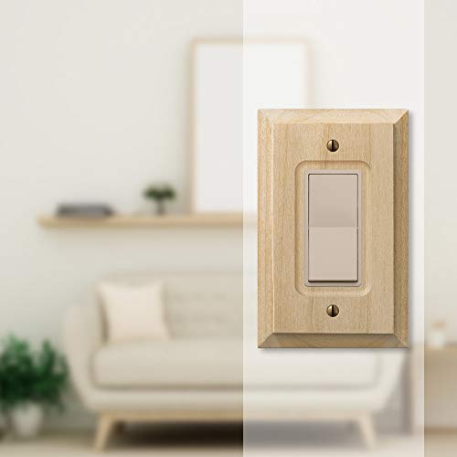 Amerelle Baker Single Rocker Unfinished Wood Wallplate AMERELLE