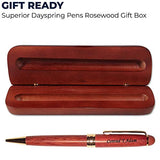 Dayspring Pens Personalized Wooden Pen Set | Engraved Rosewood Wood Ballpoint Gift Pen and Matching Wood Box. Custom Engraved for Any Occassion. Dayspring Pens