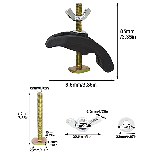 4PCS Press Plate Clamp, CNC Arcuate Press Plate Clamp - T Track Hold Down Clamps Woodworking for CNC Milling Engraving Machine - WoodArtSupply