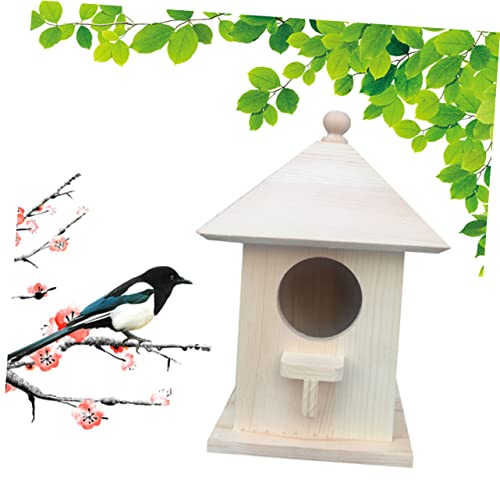 Yardwe 1pc Bird Houses for Outside DIY Kits Bird House Craft Mini Bird Hanging Birdhouse Crafts Kit Wooden Garden Decoration Bird House for Outside