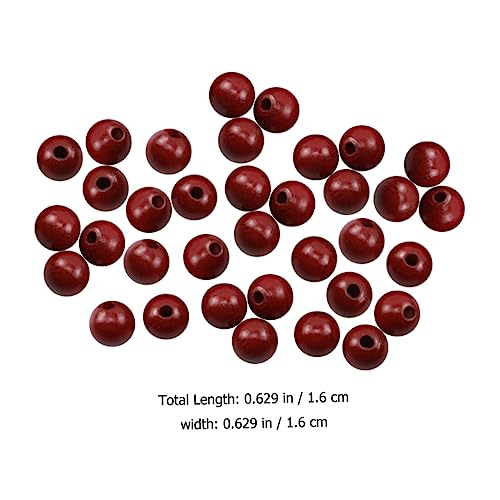 Tofficu 400 Pcs Solid Wood Beading DIY Jewelry Beads Natural Wood Beads Wood Loose Beads Macrame Making Beads DIY Loose Beads Unfinished Wood Beads Tofficu