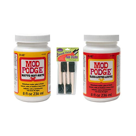 Mod Podge Decoupage Kit (Mod Podge with Foam Brushes-8 oz.) Mod Podge