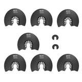 7pcs Semi Circular Oscillating Saw Blades for Cutting Wood Plastic Soft Metal, 3-1/2 Inch (88mm) Oscillating Multitool Quick Release Saw Blades Fit BBYPP