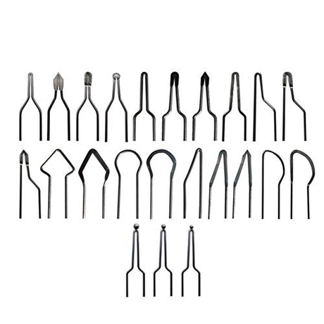 23pcs Pyrography Wire Tips Kit, High Impedance Pyrography Machine Replacement Tip, Portable Wood Burning Tips Wire Nibs JIUCHEN