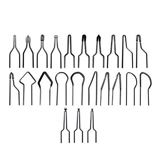 ZHANGLI 23 Pieces Pyrographic Tip Kit, Assorted Wood Burning Wire Tips Nibs for 60W Pyrography Wood Burning Kit Pyrography Accessory Tool ZHANGLI