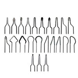 ZHANGLI 23 Pieces Pyrographic Tip Kit, Assorted Wood Burning Wire Tips Nibs for 60W Pyrography Wood Burning Kit Pyrography Accessory Tool ZHANGLI