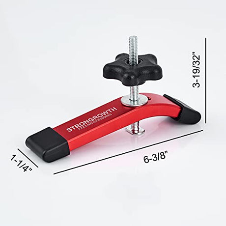 STRONGROWTH T track woodworking System Accessories- T-Track and Hold Down Clamps (T-Track Clamps 4pk) STRONGROWTH
