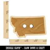 Montana State Silhouette Wood Buttons for Sewing Knitting Crochet DIY Craft - Medium 1.00 Inch (7pcs) Sniggle Sloth