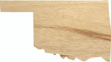 Oklahoma Wooden State 20" Cutout, Unfinished Real Wood State Shape, Craft NEXTCraft