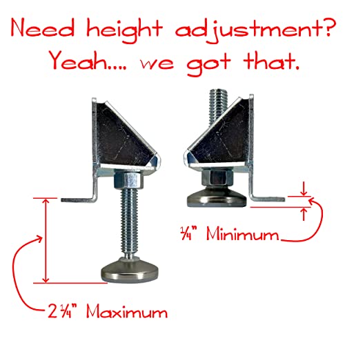 Desunia Super Heavy Duty Leveler Legs w/Lock Nuts - 4 Pack Desunia