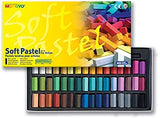 Non Toxic Mungyo Soft Pastel Set of 48 Assorted Colors Square Chalk(US English Version) - New Version MUNGYO