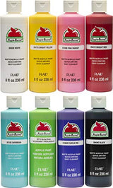 Apple Barrel Acrylic Craft Paint Set, Matte Finish, Set of 8, 8 Fl Oz (Pack of 8), Assorted Apple Barrel
