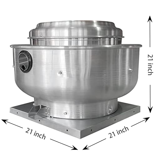 FICBXRA Restaurant Hood Grease Rated Exhaust Fan- Truck Exhaust Fan High-Exhaust Fan Speed Direct Drive Centrifugal Upblast Exhaust Fan 0.5HP 110 FICBXRA