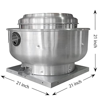 FICBXRA Restaurant Hood Grease Rated Exhaust Fan- Truck Exhaust Fan High-Exhaust Fan Speed Direct Drive Centrifugal Upblast Exhaust Fan 0.5HP 110 - WoodArtSupply