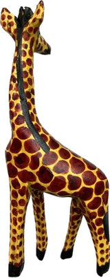 Shophaven 8" African Giraffe Wood Statue, Giraffe Wooden Art, Hand Carved Wood Decor, Giraffe Sculpture, Handmade African Art, Africa Wood Carvings, Shophaven