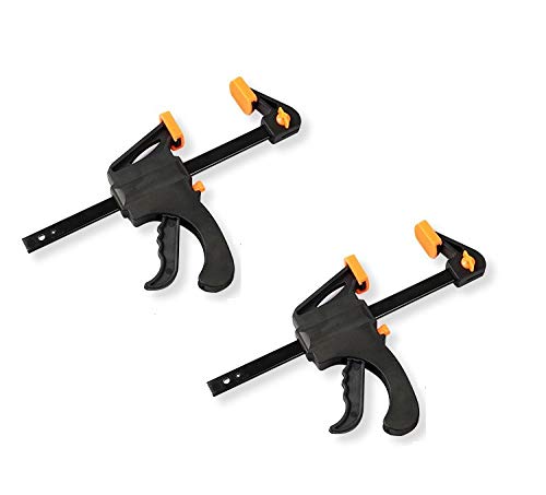 Grip Clamp, 2 Pack 4 Inch Clamps for Woodworking F Clamp C Clamp, Woodworking Clamps, Wood Working Tools, Bar Clamp, Wood Working, Wood Tools (2 Pack - WoodArtSupply