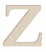Wood Letter 20 Inch Unfinished Times Z Monogram, Unpainted Wooden Alphabet Craft Letters, Wall Door Hanger DIY NEXTCraft