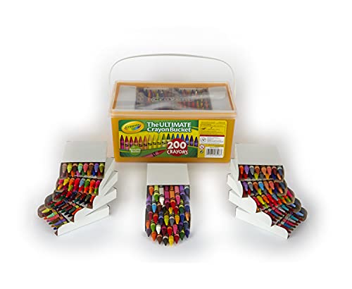 Crayola Ultimate Crayon Bucket, 200 Crayons, Duplicates of Favorite Colors, Gift for Kids Crayola