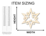 Unfinished Wood Starburst Shape | Craft Cutout | up to 36" DIY 6" / 1/8" 24 Hour Crafts