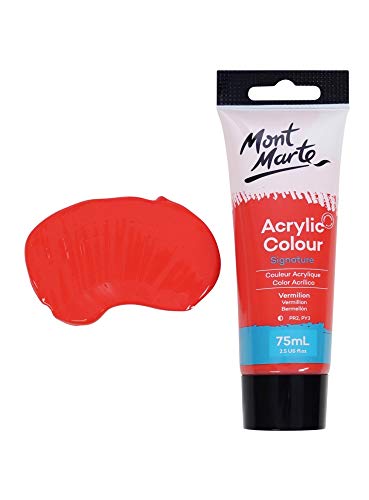 Mont Marte Acrylic Paint Studio 75ml - Vermilion - WoodArtSupply