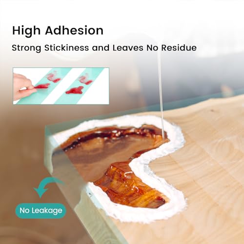 Resiners Resin Tape for Epoxy Resin Molding - 2IN W x 120FT L - Thermal Adhesive Tape, High Temperature Resistance, Easy Peel-Off, Release Resin Tape Resiners