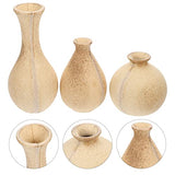 ARTIBETTER Wood Flower Vases Unfinished Blank Wooden Vase Vintage Rustic Flower Vases DIY Craft Accessories for DIY Flower Arrangement 3pcs ARTIBETTER