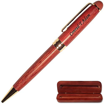 Dayspring Pens Personalized Wooden Pen Set | Engraved Rosewood Wood Ballpoint Gift Pen and Matching Wood Box. Custom Engraved for Any Occassion. - WoodArtSupply