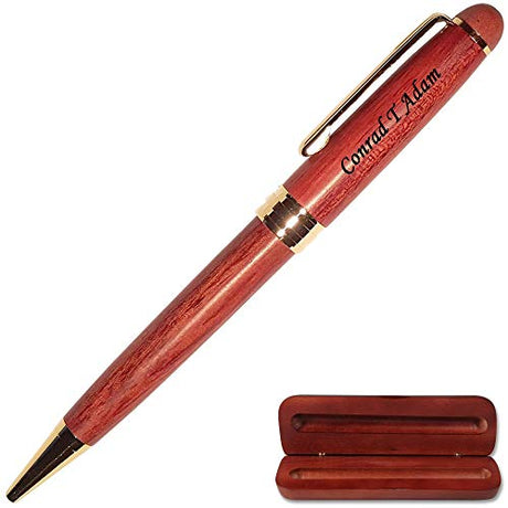 Dayspring Pens Personalized Wooden Pen Set | Engraved Rosewood Wood Ballpoint Gift Pen and Matching Wood Box. Custom Engraved for Any Occassion. Dayspring Pens