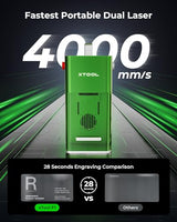 xTool F1 2-in-1 Dual Laser Engraver with Slide Extension, Rotary Extension and Air Purifier, Lightning Speed Portable Fiber Laser Engraver for Metal xTool