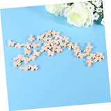 Tofficu 100pcs Unfinished Wooden Crosses Wood Cross Charms Unfinished Wood Cross Mini Wooden Crosses Wood Easter Cutouts Blank Wood Cutouts Cross Tofficu