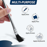 TIYIY Acid Brush, 36 Count 3/8 Inch Acid Flux Brushes with Tin-Plated Handle and Natural Bristle, Disposable Acid Brush for Soldering, Woodworking, TIYIY