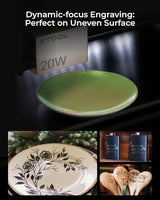 xTool S1 Laser Engraver All-in-one Kit with Rotary, Engraving on Tumbler Ring, 20W Laser Cutter Machine, Cut 10mm Wood, Beginner-friendly for Jewelry xTool